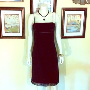 Little black date night dress with fringe bottom!