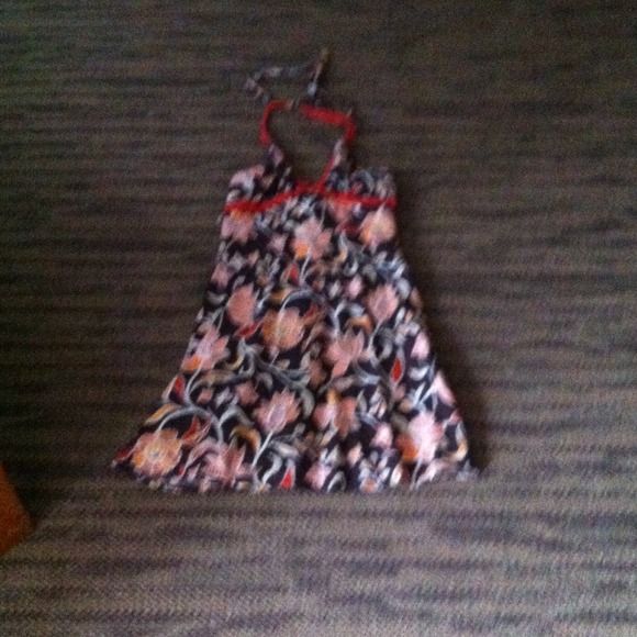 brown and orange floral dress ✂️PRICE CUT✂️