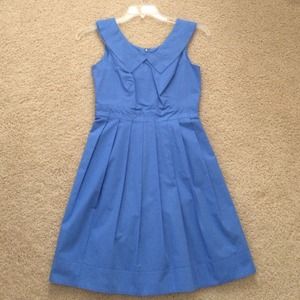 Blue pleated dress