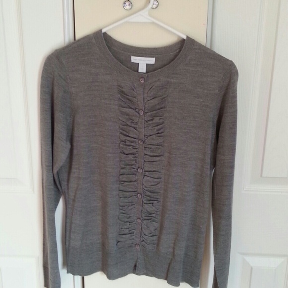 Ruched Gray Cardigan