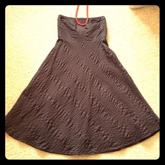 Classic J Crew Seersucker Strapless Dress