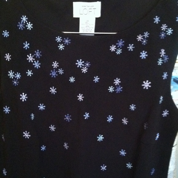 Reduced price! LOFT black snowflake dress