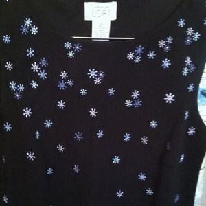 Reduced price! LOFT black snowflake dress
