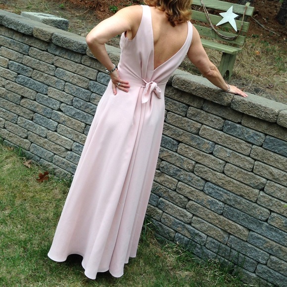 Reduced!! Nicole Miller long pale rose color gown - Picture 2 of 3