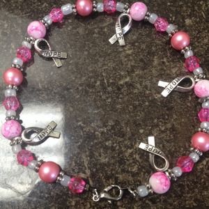 Breast Cancer Awareness Anklet
