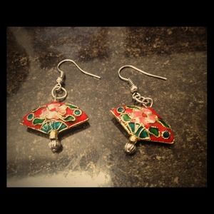 Fan earrings