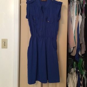 ❎Royal blue small shirt dress
