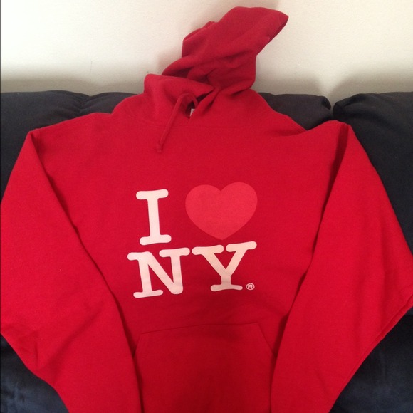 ( I ❤️NY ) Red hoodie