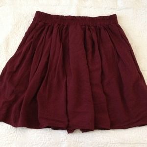Brandy Melville Maroon Heather Skirt