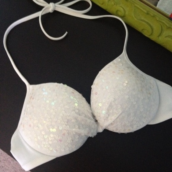 ✋ SOLD! Victoria's Secret PINK Sparkle Bikini Top