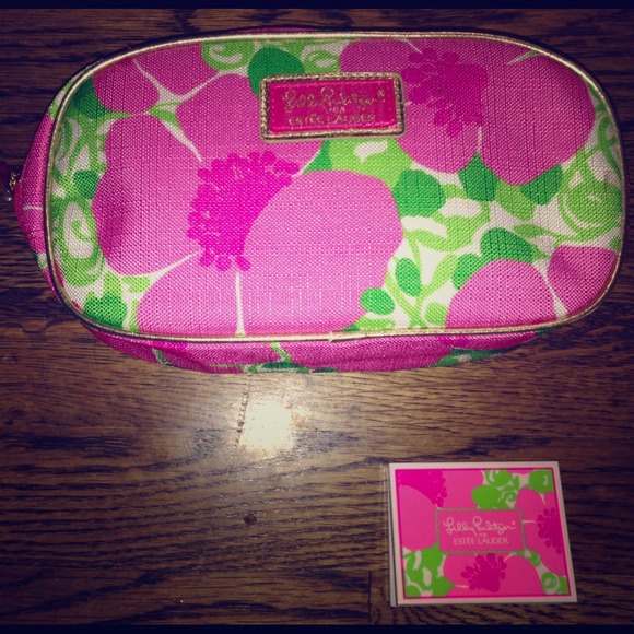 Never used Lilly Pulitzer makeup bag and eyeshadow