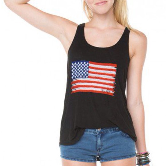 Brandy Melville American Flag Tank