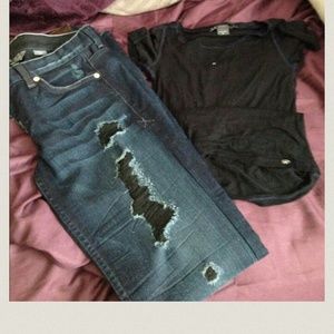 Armani exchange top and jeans!