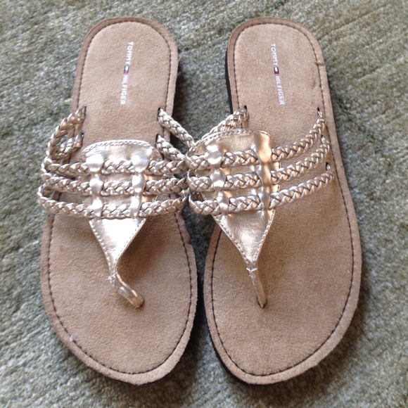 Tommy Hilfiger Shoes - Tommy Hilfiger Gold Sandals