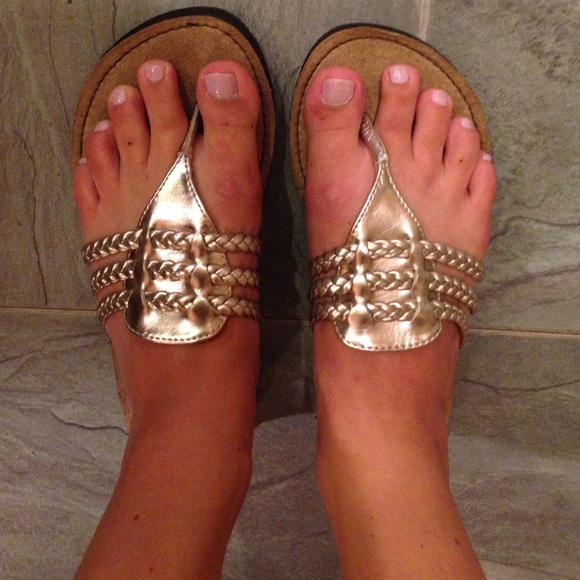 Tommy Hilfiger Gold Sandals - Picture 3 of 4