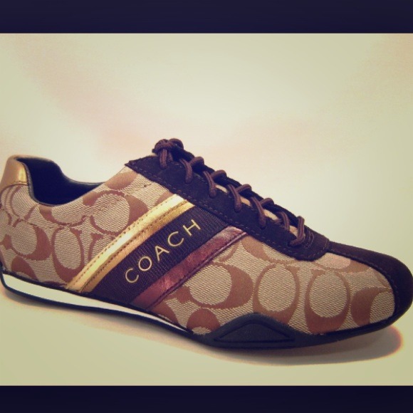 Coach signature brown sneakers