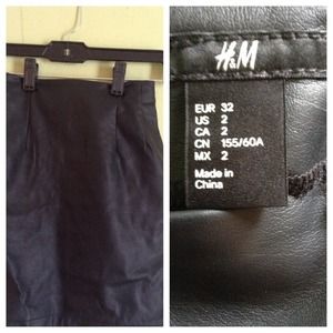 Faux leather pencil skirt.