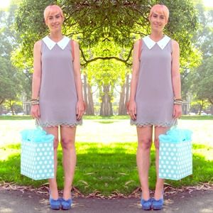 Adorable spring dress with scalloped hem