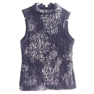 Black and silver shimmer top