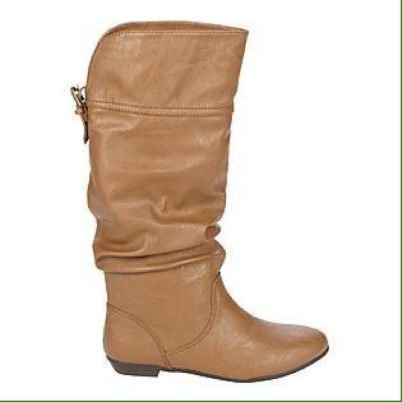 Boots - cognac slouch boot