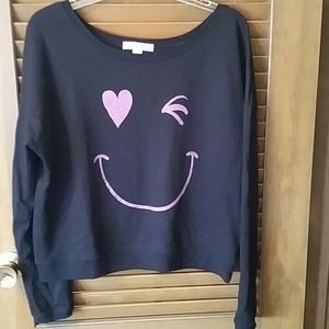 Adorable winky face sweatshirt