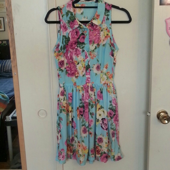 Floral open back dress