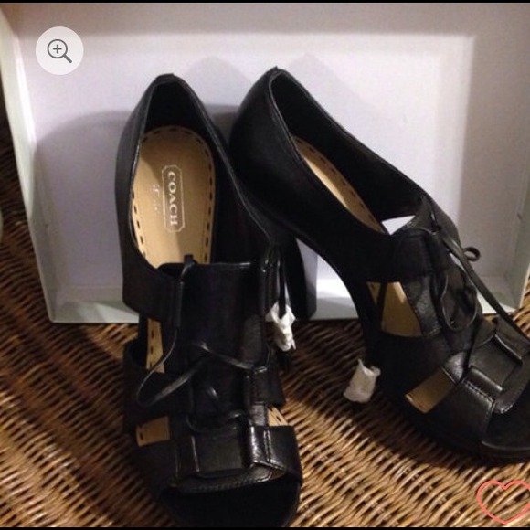 Coach platform sandals