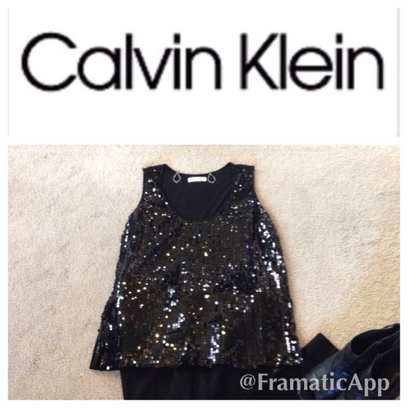 ❌SOLD❌Calvin Klein Sequence Evening Top