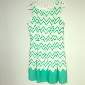 Brand new pink owl chevron dress