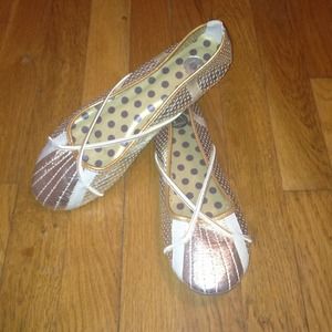 Gold Ballet Flats