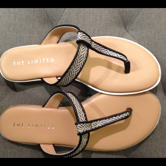 The Limited navy white sandals