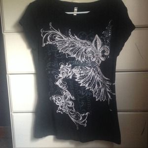 Angel wing back top