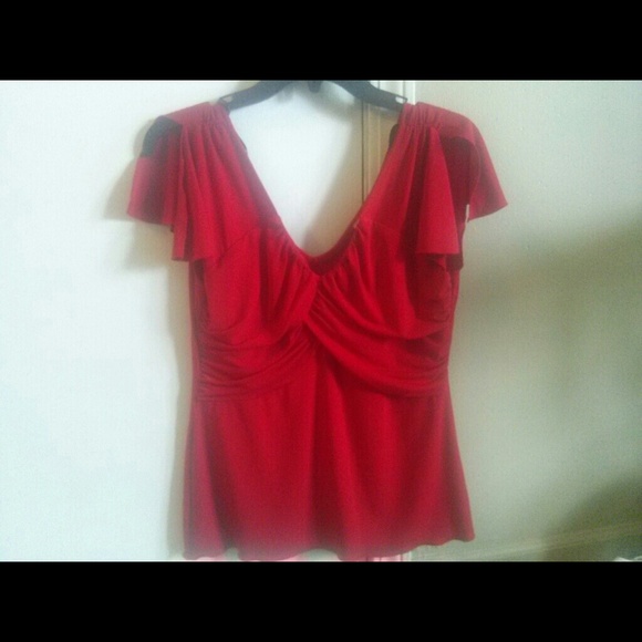 Candies red dressy shirt - Picture 1 of 2