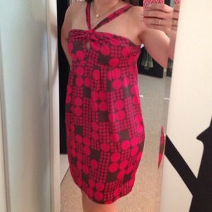 Fun brown and pink dress