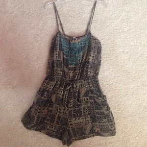 Tribal print romper
