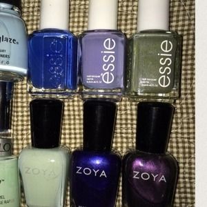 3 Essie and 3 Zoya nail polishes