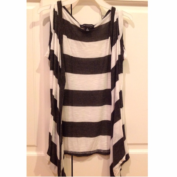 love culture striped vest