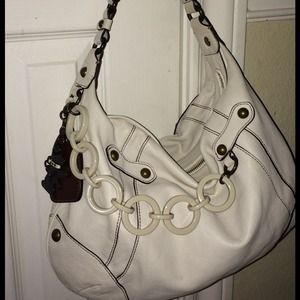 Authentic Juicy Couture white leather handbag