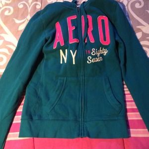 blue & pink Aeropostale sweatshirt