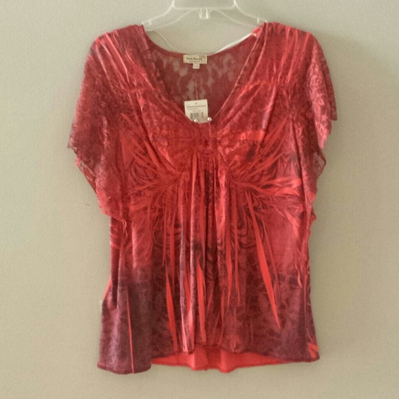 Nordstrom Rack red lace top