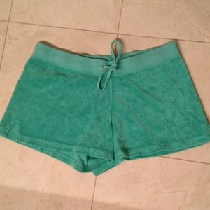 Juicy Couture size medium green terry shorts