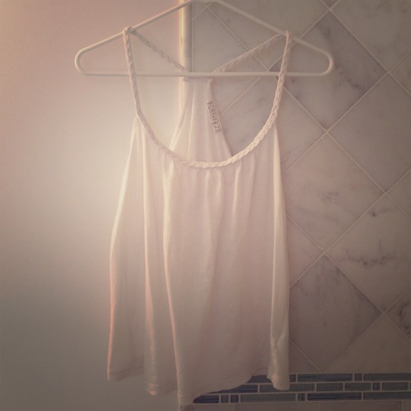 Forever 21 White Braided Tank