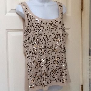 SOLD in bundle - Festive WHBM sequined tank NWOT