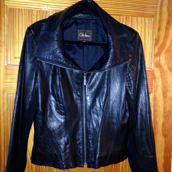 Cole Haan Black Leather Jacket
