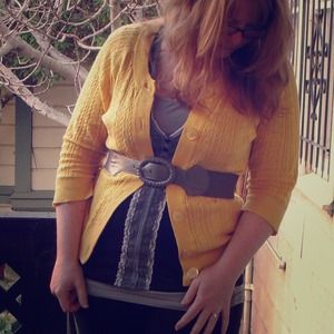HOLD HOST PICK! Yellow Knit Cardigan