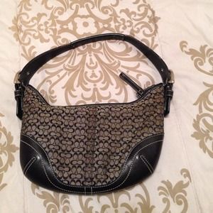 Black small Coach hobo bag