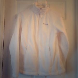 Columbia white fleece jacket NWOT