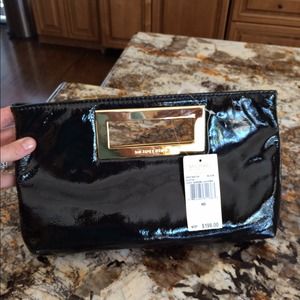 Michael Kors patent leather clutch
