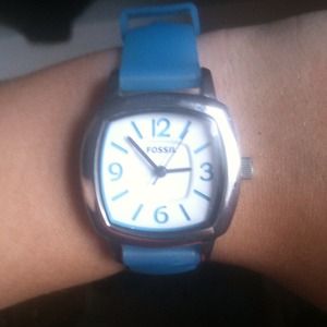 Blue fossil watch!