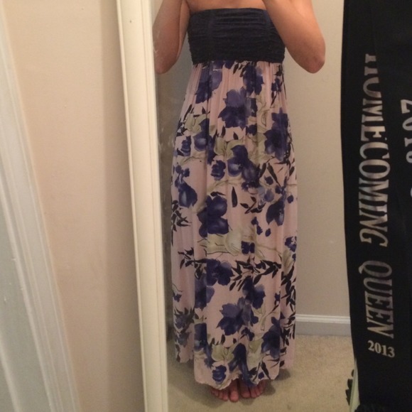 Strapless maxi dress